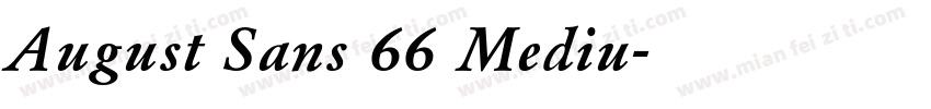 August Sans 66 Mediu字体转换